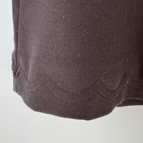 Banana Republic Black Scalloped Mini Skirt Size 8 - Picture 8 of 11